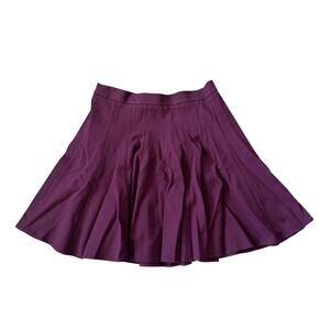 Tibi Burgundy Pleated Mini Skirt
